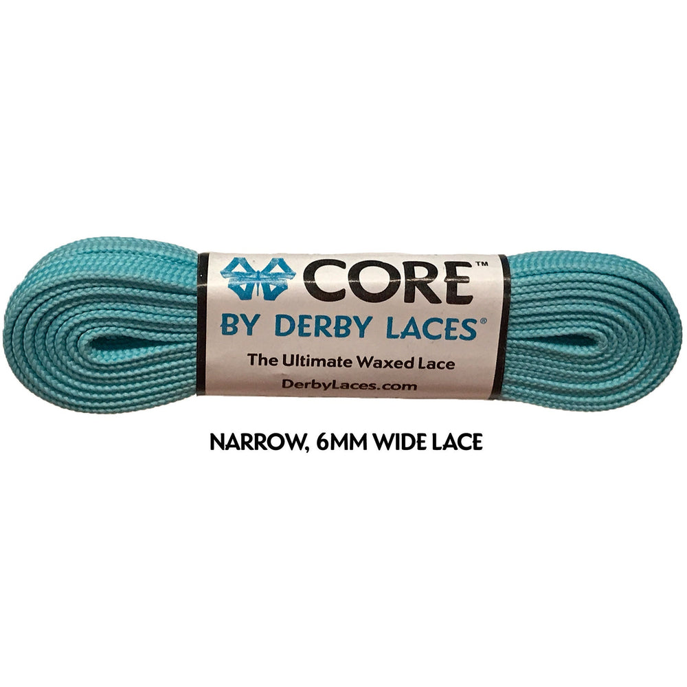 Derby Laces - CORE Aqua Spray Teal Shoelaces (NARROW 6MM WIDE LACE)