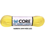 Derby Laces - CORE Lemon Yellow Shoelaces (NARROW 6MM WIDE LACE)