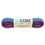 Derby Laces - CORE Purple and Teal Stripe Shoelaces (NARROW 6MM WIDE LACE)