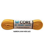 Derby Laces - CORE Sunflower Yellow Shoelaces (NARROW 6MM WIDE LACE)