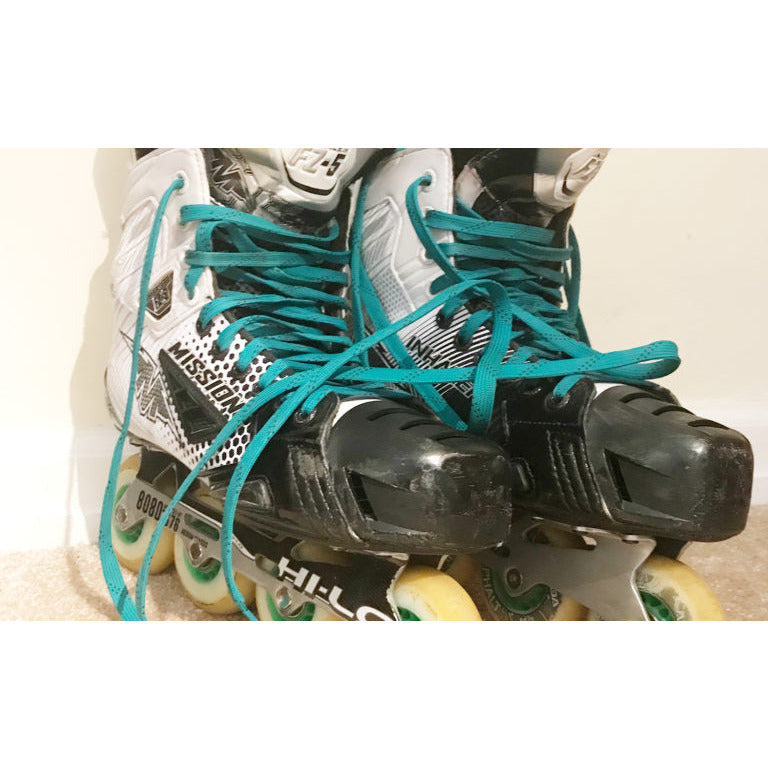 Derby Laces - Teal Waxed Roller Derby Skate Laces