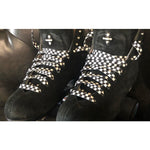Derby Laces - STYLE Checkered Black & White Waxed Shoe and Skate Laces