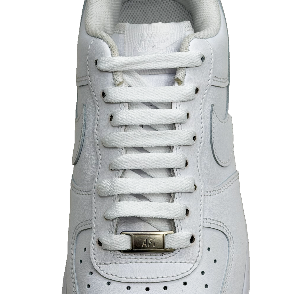 nike flat white laces