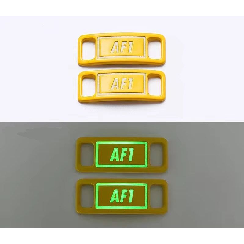 SneakerScience Glow in the Dark AF1 Lace Tags - (Yellow)