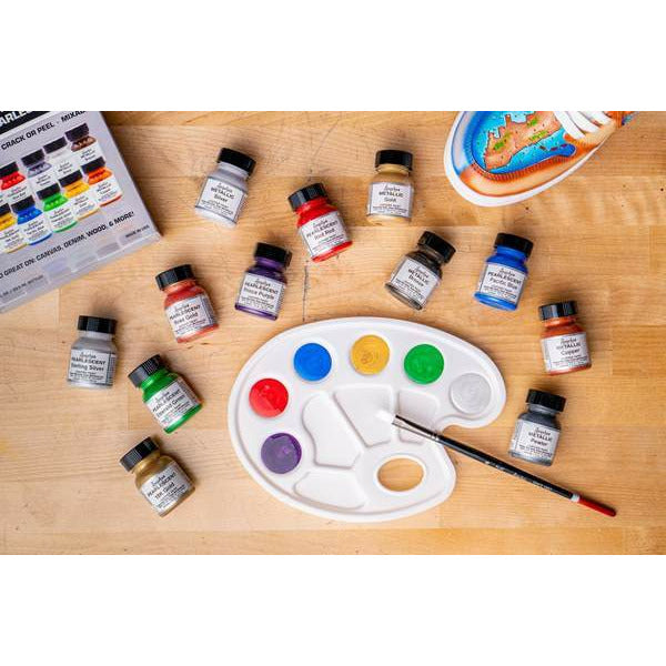 Angelus Acrylic Leather Paint Metallic Pearlescent Kit