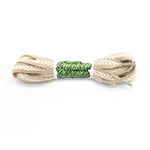 SneakerScience 15mm Wide Cotton Braid Shoelaces - (Beige/Cream)