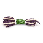 SneakerScience 15mm Wide Cotton Braid Shoelaces - (Purple/Cream)