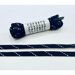 SneakerScience NB Replacement Dotted Shoelaces - (Black/White)