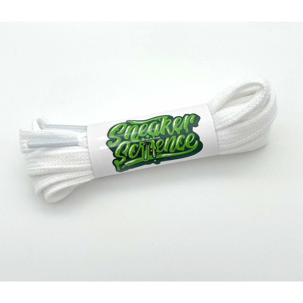 SneakerScience Soft Cotton Shoelaces (White) Sneaker Science