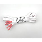 SneakerScience Premium Coloured Tip Laces - (White/Petal Pink)