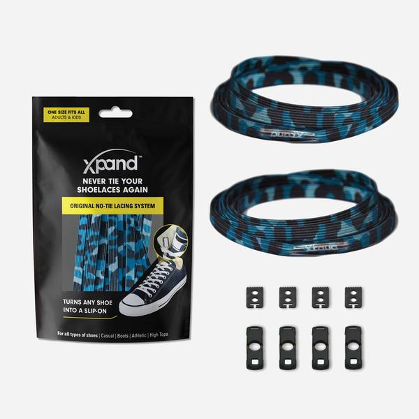 Xpand Laces Original Flat No Tie Lacing System - Blue Camo