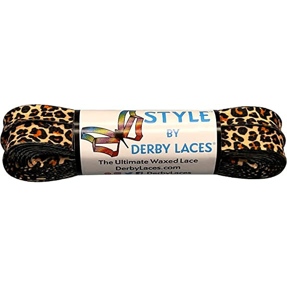 Derby Laces - STYLE Leopard Waxed Shoe and Skate Laces