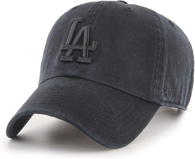 '47 Brand Clean Up Los Angeles LA Dodgers Cap - Black / Black