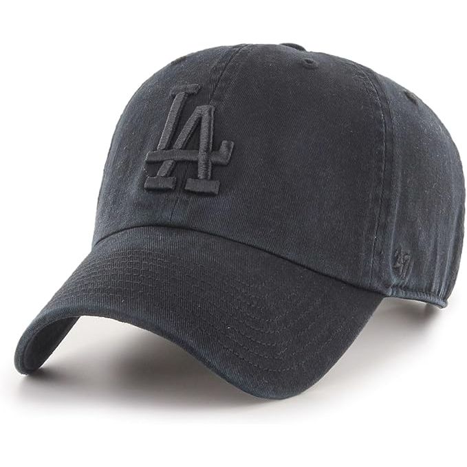 '47 Brand Clean Up Los Angeles LA Dodgers Cap - Black / Black