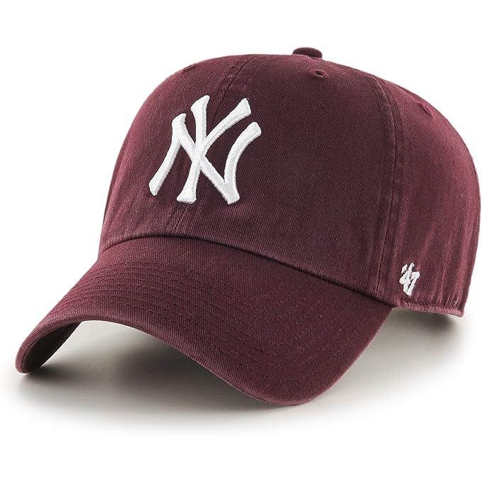 '47 Brand Clean Up New York Yankees Cap - Dark Maroon