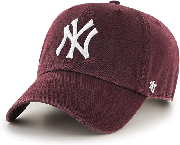 '47 Brand Clean Up New York Yankees Cap - Dark Maroon