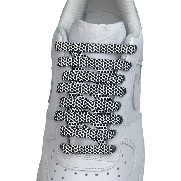 SneakerScience 3M Reflective Flat Laces - (Black)