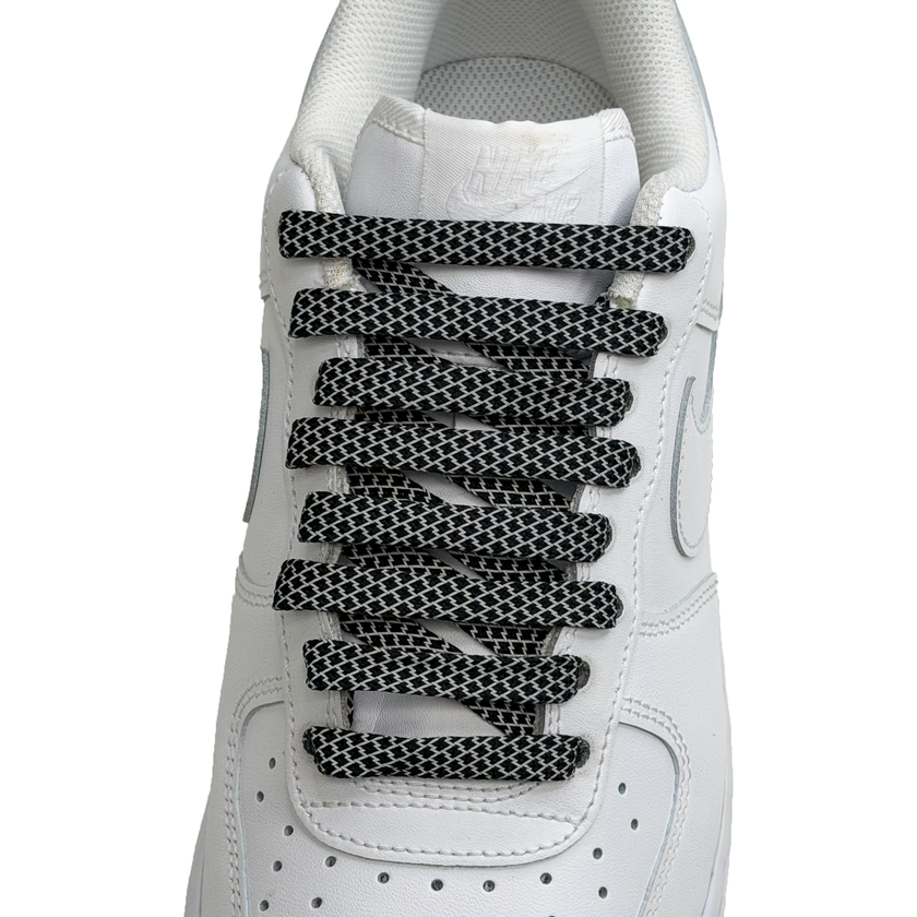 SneakerScience 3M Reflective Flat Laces - (Black)