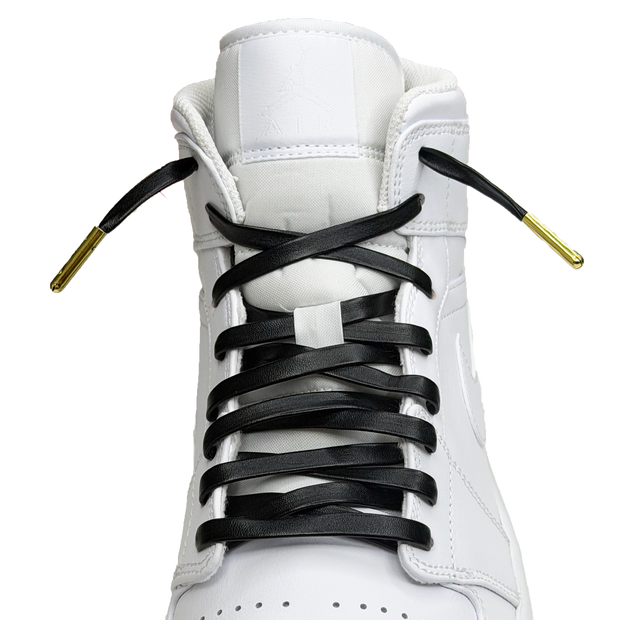 SneakerScience Leather Laces with Gold Tips