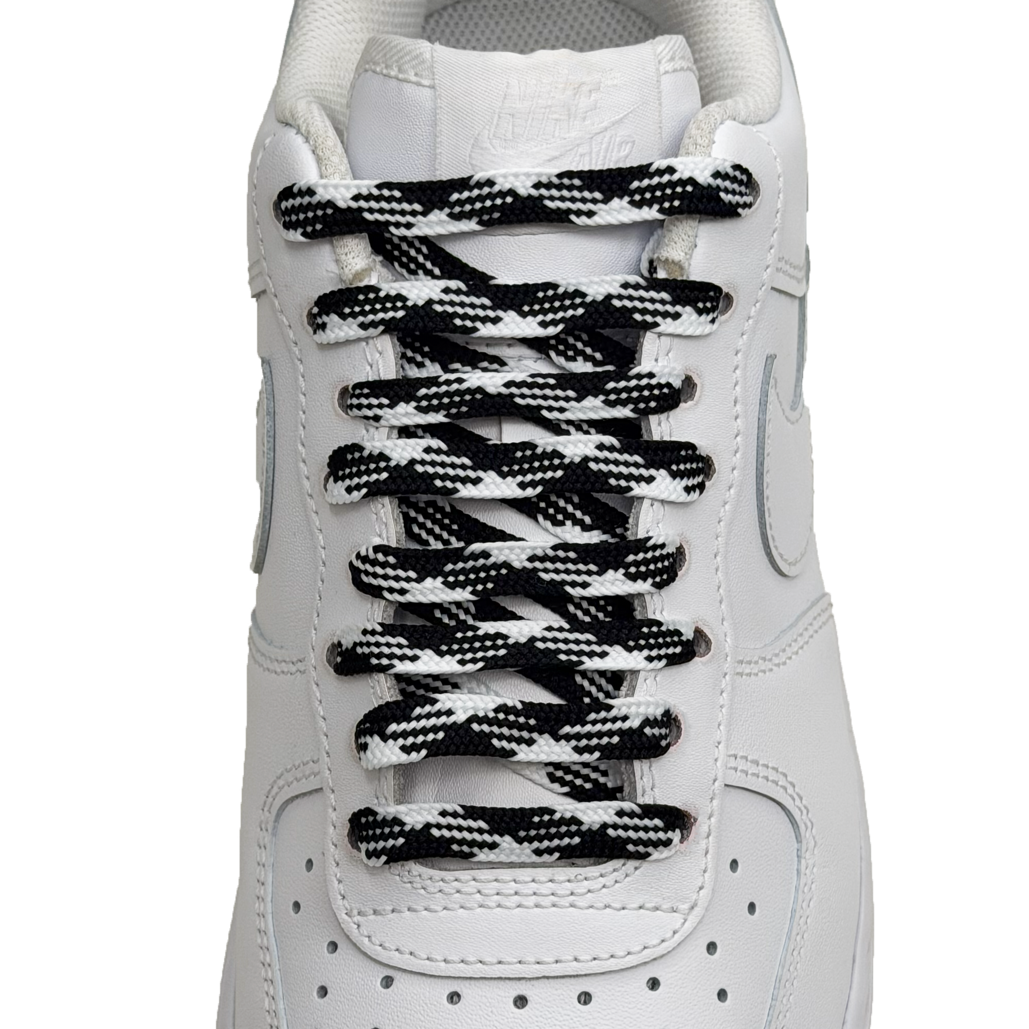 SneakerScience Two Tone Diamond Print Flat Laces