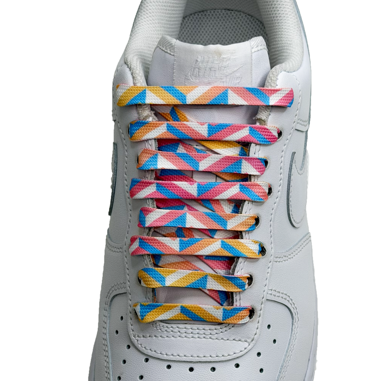 SneakerScience Geometric Print Flat Laces