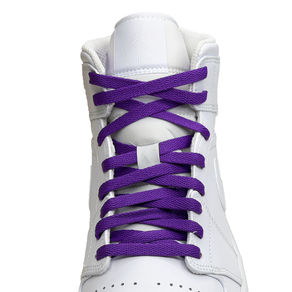 purple laces jordan 1