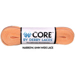 Derby Laces - CORE Peach Shoelaces (NARROW 6MM WIDE LACE)