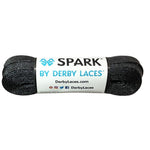 Derby Laces - SPARK Black Metallic Roller Derby Skate Laces