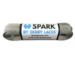 Derby Laces - SPARK Silver Metallic Roller Derby Skate Laces