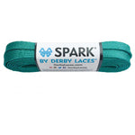 Derby Laces - SPARK Teal Metallic Roller Derby Skate Laces
