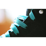 Derby Laces - SPARK Teal Metallic Roller Derby Skate Laces