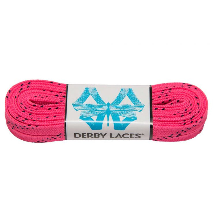 Derby Laces - Hot Pink Waxed Roller Derby Skate Laces