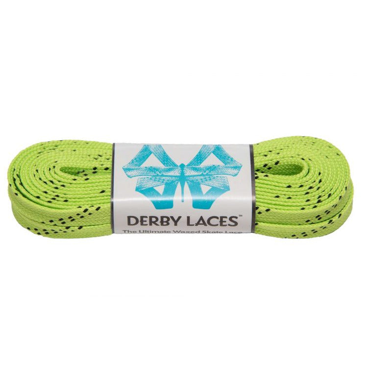 Derby Laces - Lime Green Waxed Roller Derby Skate Laces