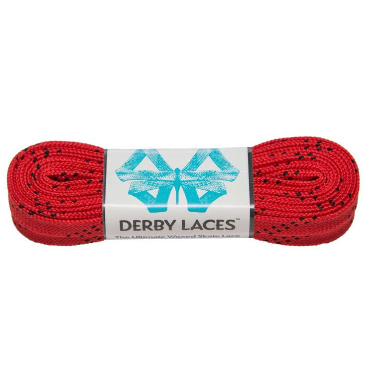 Derby Laces - Red Waxed Roller Derby Skate Laces