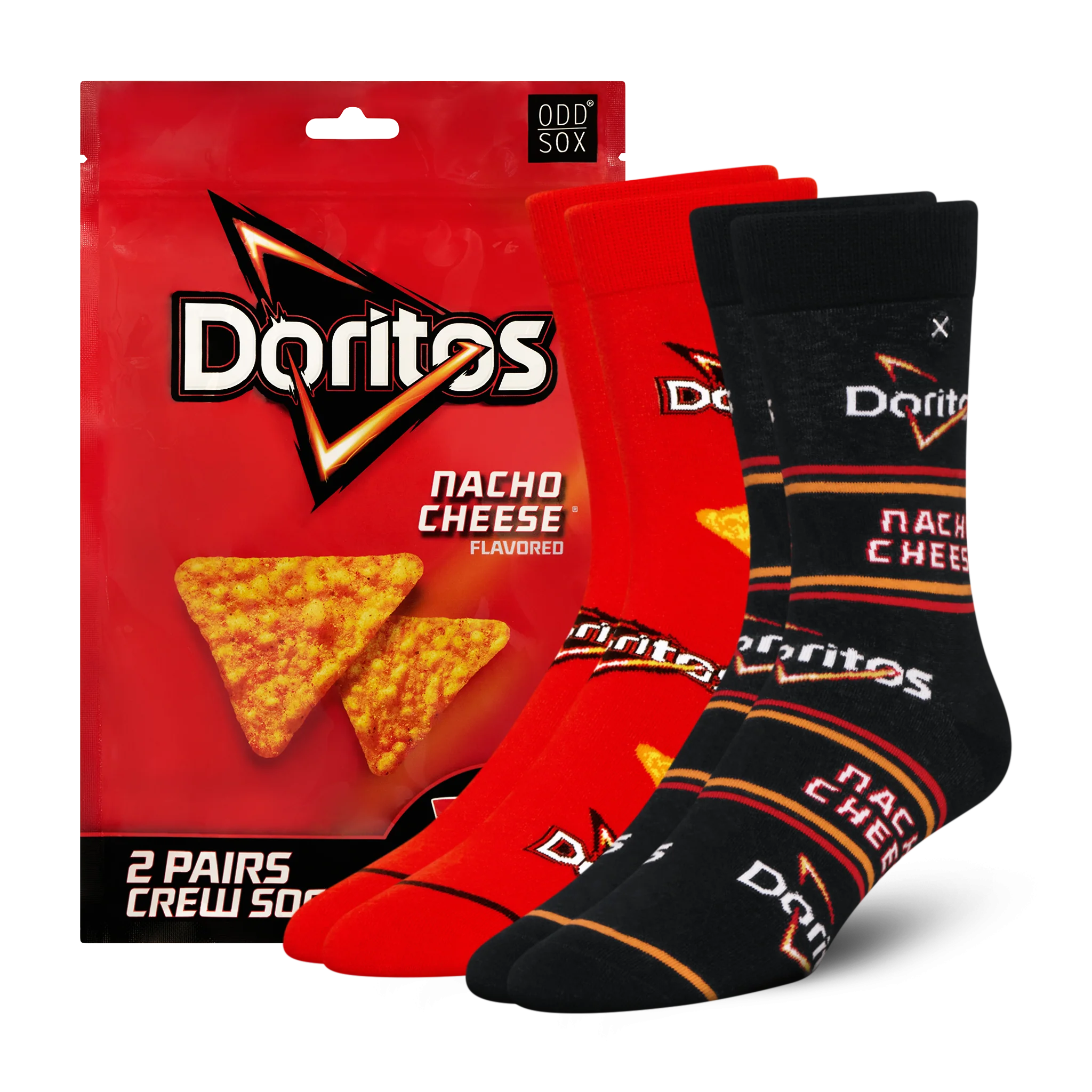 ODD SOX - ODDMART Doritos Nacho Cheese Crew Socks 2-Pack
