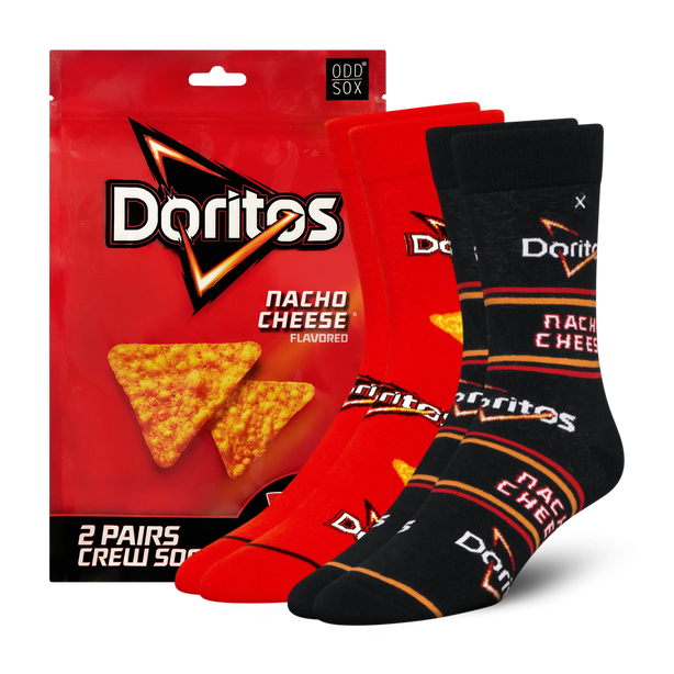 ODD SOX - ODDMART Doritos Nacho Cheese Crew Socks 2-Pack