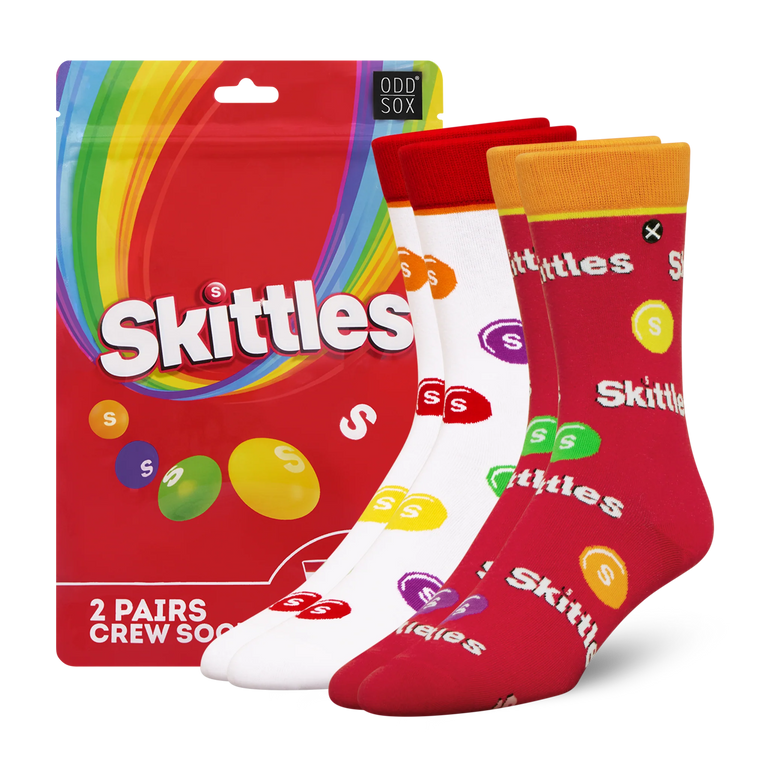 ODD SOX - ODDMART Skittles Crew Socks 2-Pack