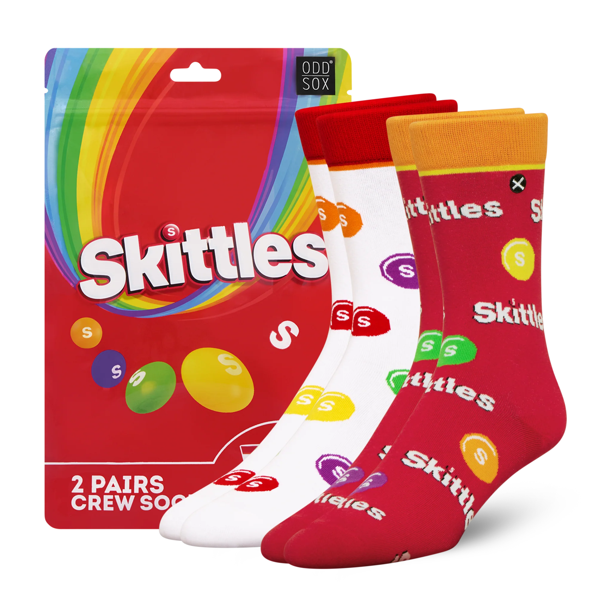 ODD SOX - ODDMART Skittles Crew Socks 2-Pack
