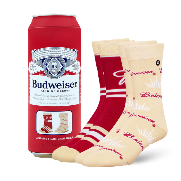 ODD SOX - ODDMART Budweiser Crew Socks 2-Pack