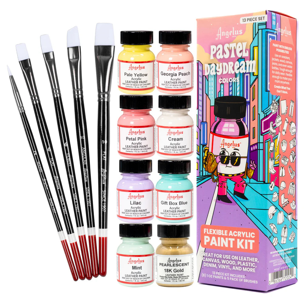 Angelus Acrylic Leather Paint - Pastel Daydream Paint Kit