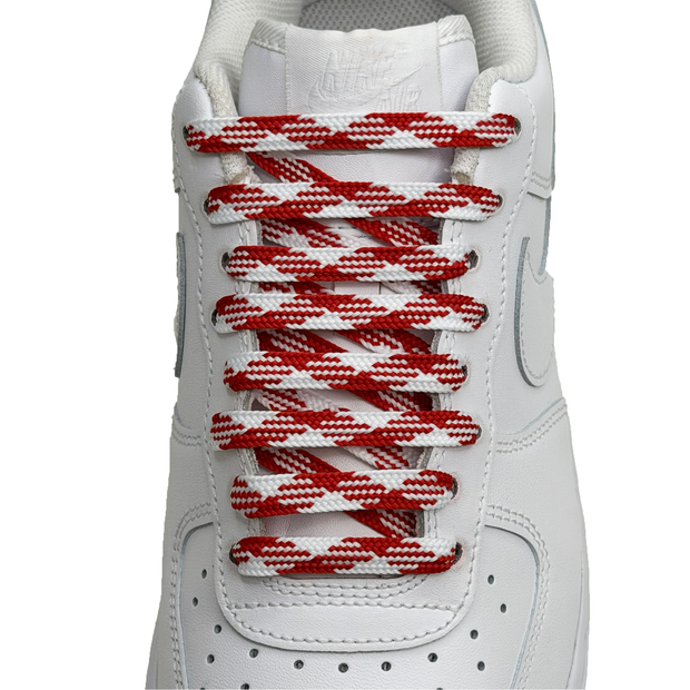 SneakerScience Two Tone Diamond Print Flat Laces