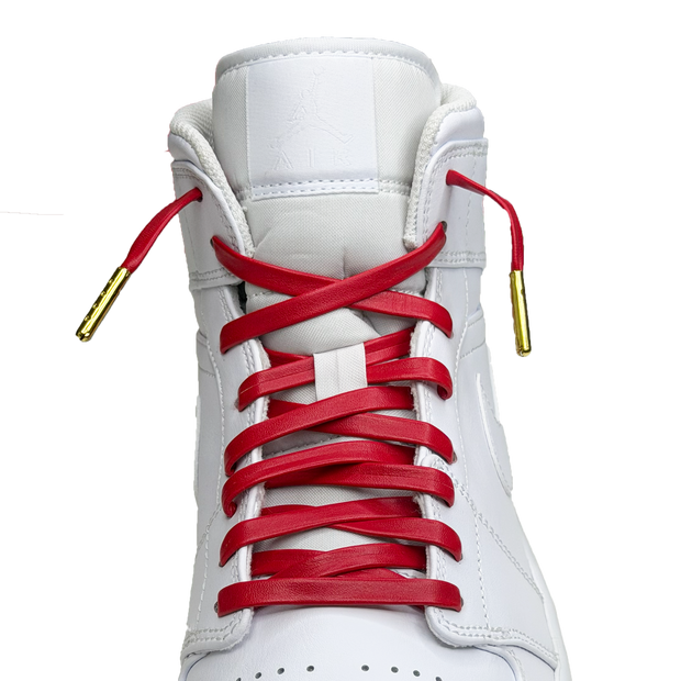 SneakerScience Leather Laces with Gold Tips