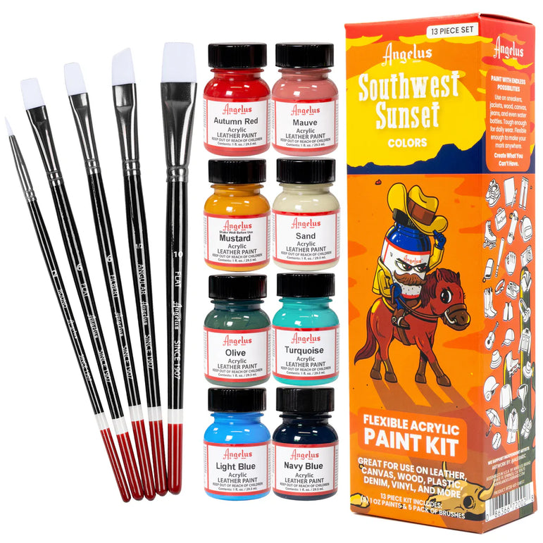 Angelus Acrylic Leather Paint - Southwest Sunset Paint Kit