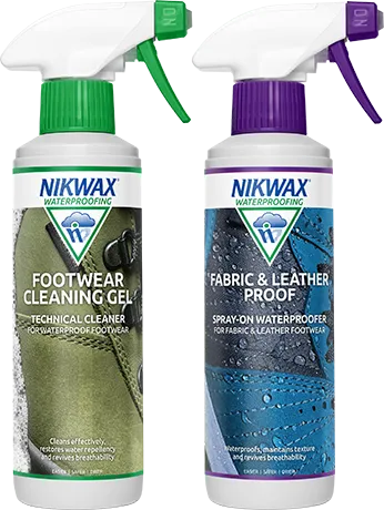 NIKWAX Fabric & Leather Proof and Footwear Cleaning Gel Twin Pack
