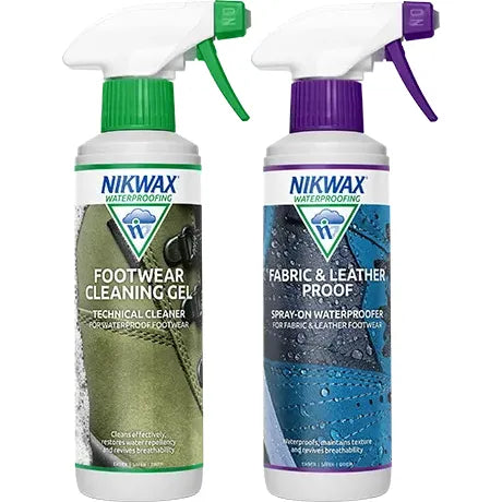 NIKWAX Fabric & Leather Proof and Footwear Cleaning Gel Twin Pack