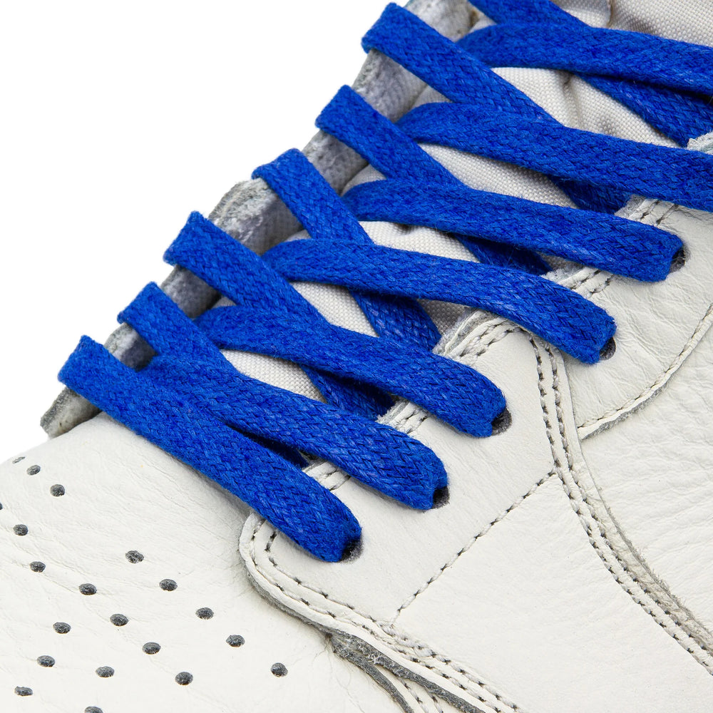 Lace Lab Waxed Flat Shoe Laces - (Royal Blue)