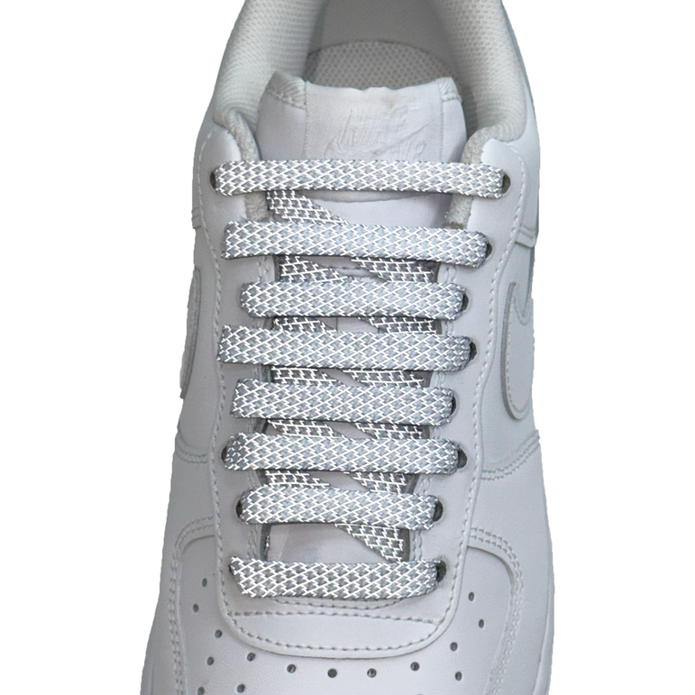 SneakerScience 3M Reflective Flat Laces - (White)