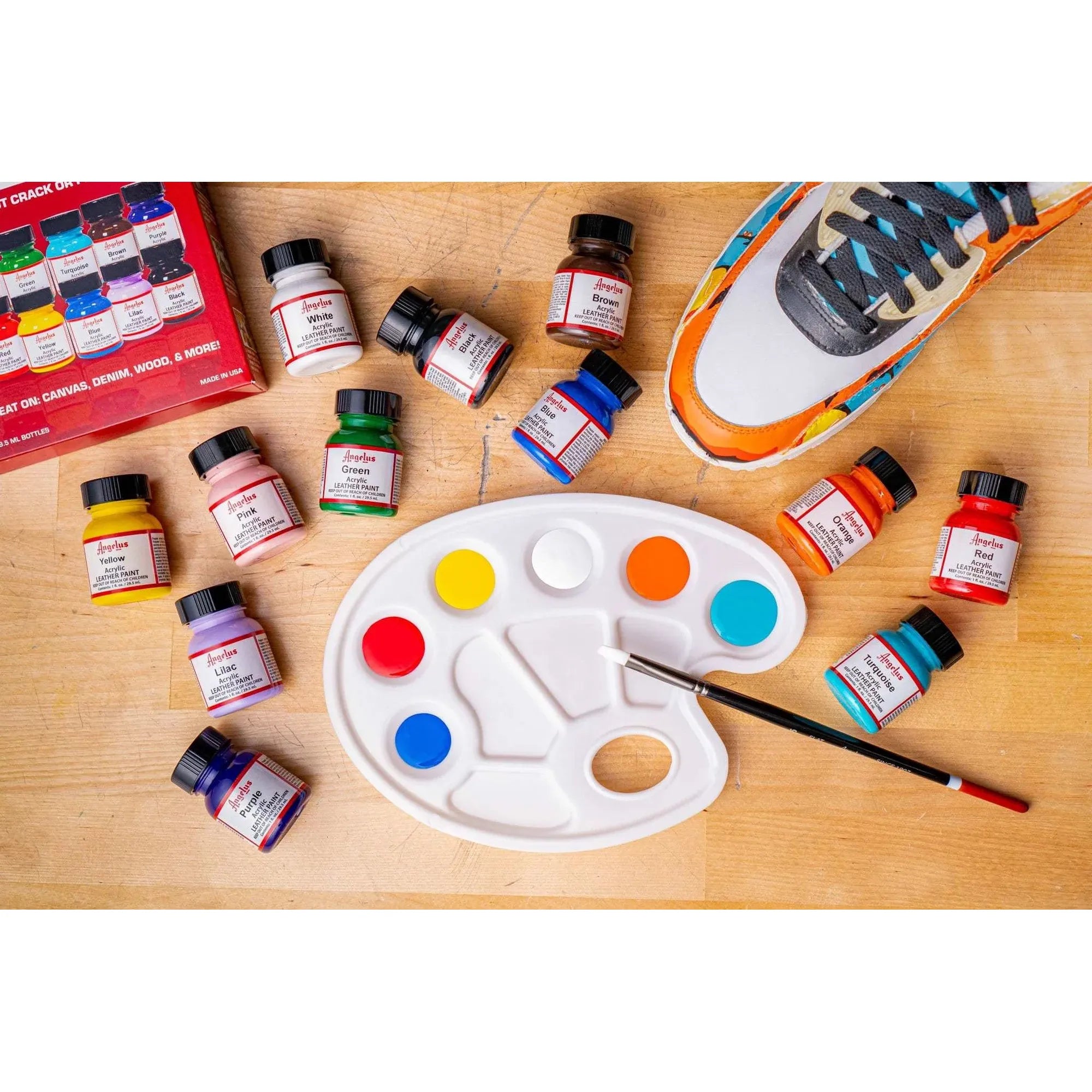 Angelus Acrylic Leather Paint - Best Sellers Kit (12 Pack)