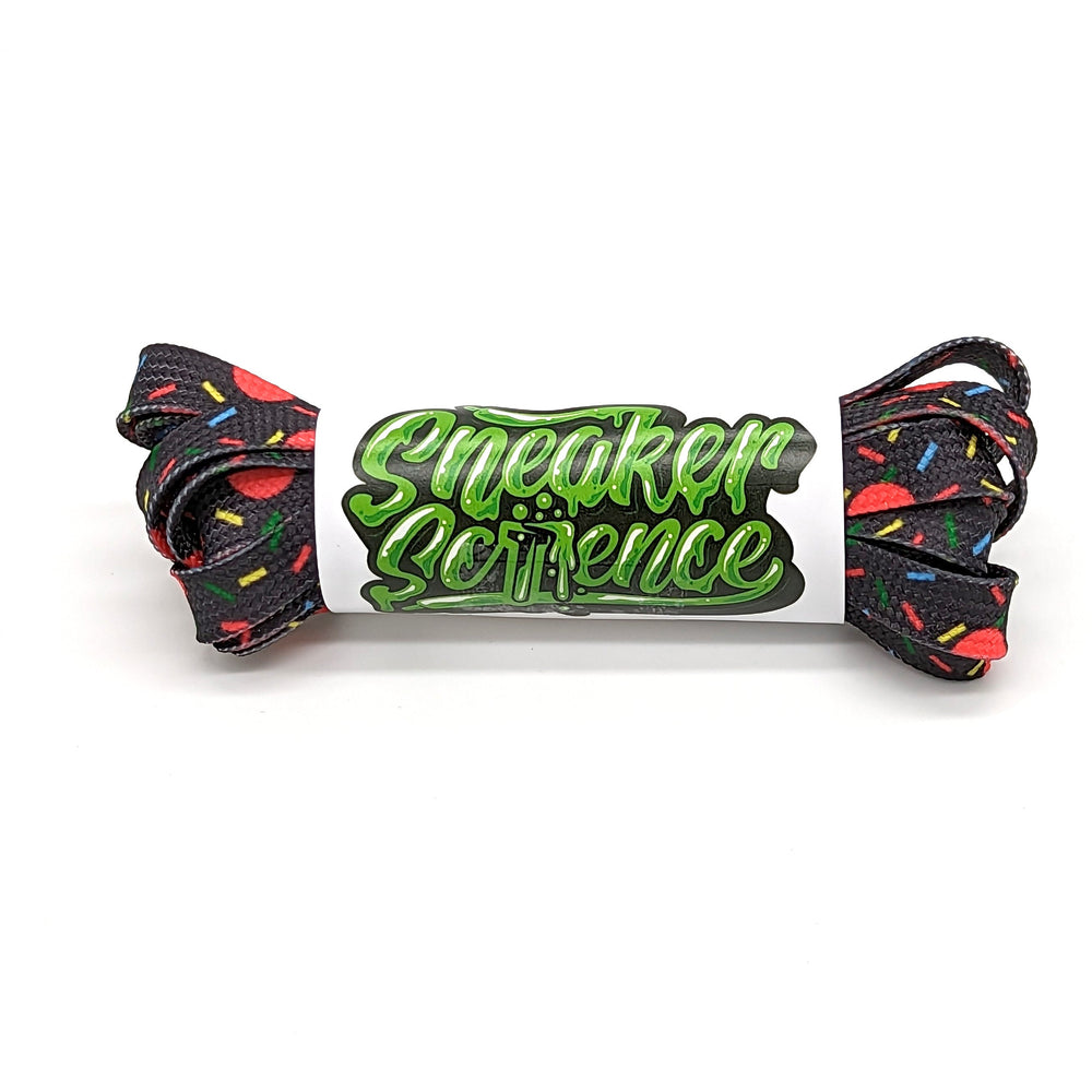 SneakerScience Sprinkles Flat Laces - (Black)