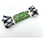 SneakerScience Two Tone Diamond Print Flat Laces - (Black/White)